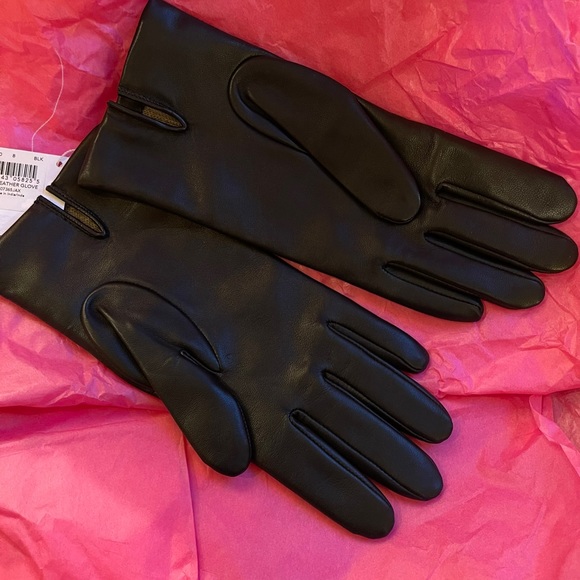 NWT Authentic Coach 100% Sheep Leather Gloves Sz 8 - Picture 7 of 9